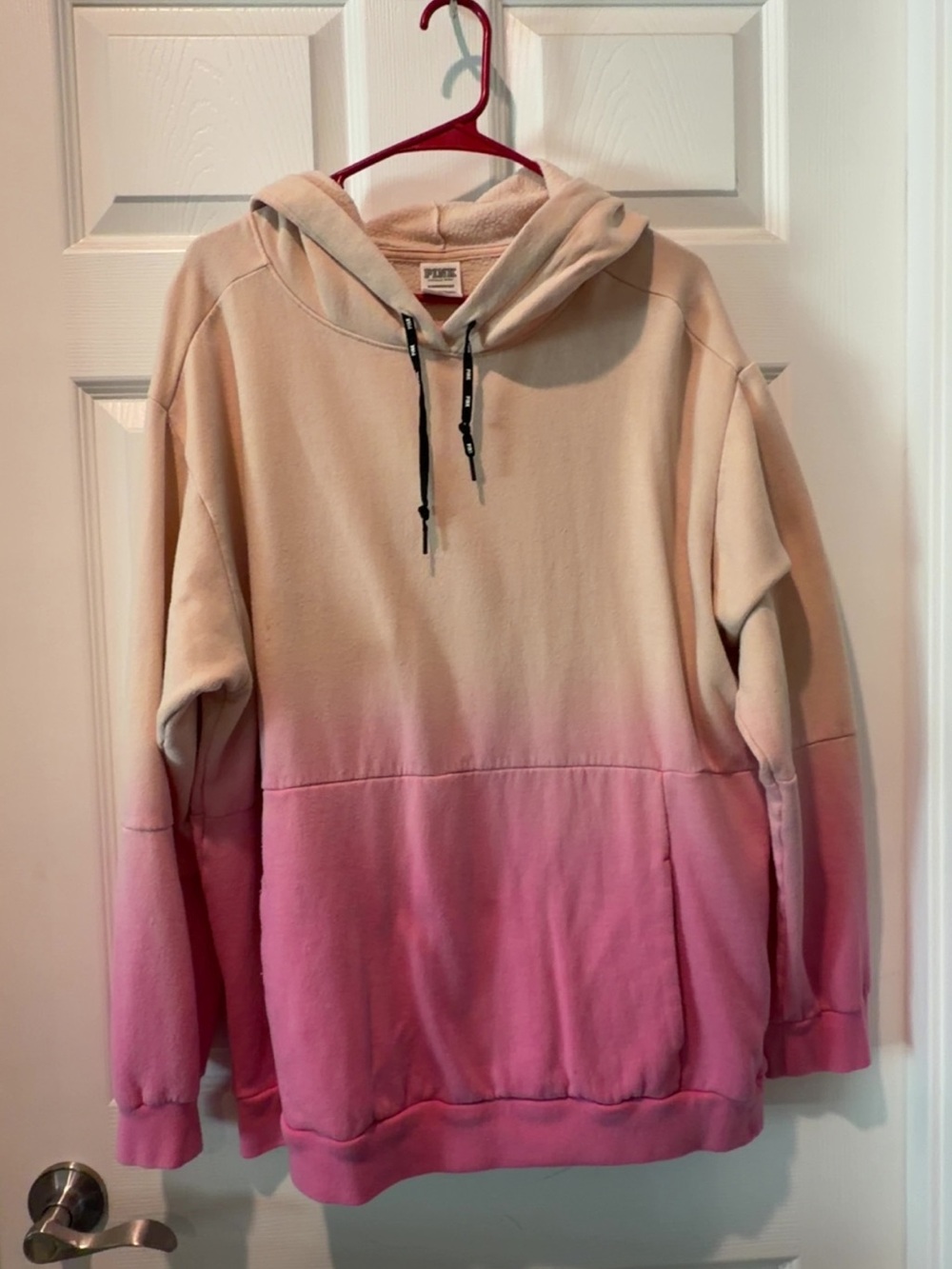 Victoria's Secret PINK Beige to Light Pink Ombre Hoodie